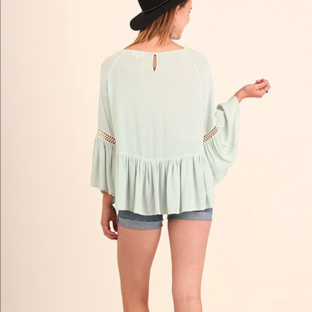 Entro Embroidered Blue Blouse - Picture 4 of 4